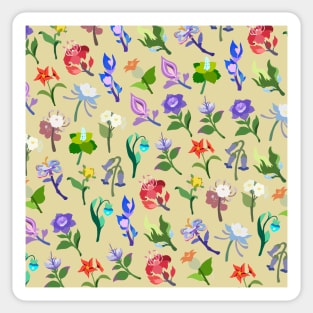 Genshin Impact Flowers Print (Beige) Sticker